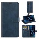 For ASUS Zenfone 8 ZS590KS Retro Calf Pattern Buckle Horizontal Flip Leather Case with Holder & Card Slots & Wallet(Blue) - 1
