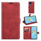 For OPPO A54 4G Retro Calf Pattern Buckle Horizontal Flip Leather Case with Holder & Card Slots & Wallet(Red) - 1
