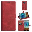 For Nokia X10 / X20 Retro Calf Pattern Buckle Horizontal Flip Leather Case with Holder & Card Slots & Wallet(Red) - 1