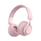 BT06C Cute Wireless Bluetooth 5.0 Headset for Children with Microphone LED Light Suppport Aux-in(Pink) - 1