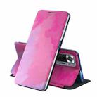 For Samsung Galaxy Note20 Voltage Watercolor Pattern Skin Feel Magnetic Horizontal Flip PU Leather Case with Holder(Purple) - 1
