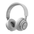 P1 Wireless Bluetooth 5.0 Stereo Soft Leather Earmuffs Foldable Headset Built-in Mic for PC / Cell Phones(Gray) - 1