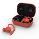 T20 TWS Bluetooth Hooks Wireless Sports Headphones with Charging Box IPX6 Waterproof Noise-cancelling Earphones(Orange) - 1