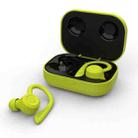 T20 TWS Bluetooth Hooks Wireless Sports Headphones with Charging Box IPX6 Waterproof Noise-cancelling Earphones(Green) - 1