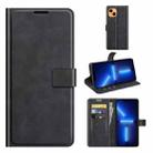 Retro Calf Pattern Buckle Horizontal Flip Leather Case with Holder & Card Slots & Wallet For iPhone 13 Pro(Black) - 1