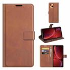 Retro Calf Pattern Buckle Horizontal Flip Leather Case with Holder & Card Slots & Wallet For iPhone 13 mini(Light Brown) - 1