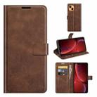 Retro Calf Pattern Buckle Horizontal Flip Leather Case with Holder & Card Slots & Wallet For iPhone 13 mini(Dark Brown) - 1