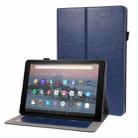 For Amazon Kindle Fire HD 10 2021 Business Horizontal Flip PU Leather Case with Two-Folding Holder & Card Slots & Pen Slot(Blue) - 1