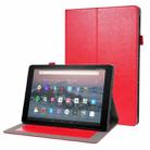 For Amazon Kindle Fire HD 10 2021 Business Horizontal Flip PU Leather Case with Two-Folding Holder & Card Slots & Pen Slot(Red) - 1