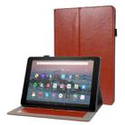 For Amazon Kindle Fire HD 10 2021 Business Horizontal Flip PU Leather Case with Two-Folding Holder & Card Slots & Pen Slot(Brown) - 1