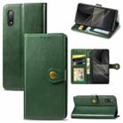 For Sony Xperia ACE II Solid Color Leather Buckle Phone Case with Lanyard & Photo Frame & Card Slot & Wallet & Stand Function(Green) - 1