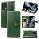 For Meizu 18 Solid Color Leather Buckle Phone Case with Lanyard & Photo Frame & Card Slot & Wallet & Stand Function(Green) - 1