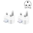 2 PCS XJ01 Power Adapter for iPad 10W 12W Charger & MacBook Series Charger, UK Plug - 1