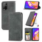 For OPPO A94 5G / A95 5G/F19 Pro+ /Reno5 Z Retro Skin Feel Business Magnetic Horizontal Flip Leather Case With Holder & Card Slots & Wallet & Photo Frame(Gray) - 1