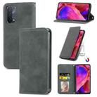 For OPPO A54 5G Retro Skin Feel Business Magnetic Horizontal Flip Leather Case With Holder & Card Slots & Wallet & Photo Frame(Gray) - 1