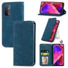 For OPPO A54 5G Retro Skin Feel Business Magnetic Horizontal Flip Leather Case With Holder & Card Slots & Wallet & Photo Frame(Blue) - 1