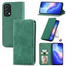 For OPPO Reno 5 5G /Find X3 Lite Retro Skin Feel Business Magnetic Horizontal Flip Leather Case With Holder & Card Slots & Wallet & Photo Frame(Green) - 1