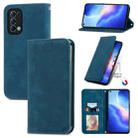 For OPPO Reno 5 5G /Find X3 Lite Retro Skin Feel Business Magnetic Horizontal Flip Leather Case With Holder & Card Slots & Wallet & Photo Frame(Blue) - 1