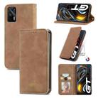 For OPPO Realme GT 5G /Realme Q3 Pro 5G Retro Skin Feel Business Magnetic Horizontal Flip Leather Case With Holder & Card Slots & Wallet & Photo Frame(Brown) - 1