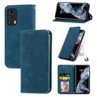 For Meizu 18 Retro Skin Feel Business Magnetic Horizontal Flip Leather Case With Holder & Card Slots & Wallet & Photo Frame(Blue) - 1