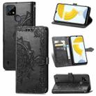 For OPPO Realme C21 Mandala Flower Embossed Horizontal Flip Leather Case with Holder & Three Card Slots & Wallet & Lanyard(Black) - 1