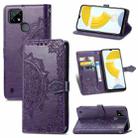 For OPPO Realme C21 Mandala Flower Embossed Horizontal Flip Leather Case with Holder & Three Card Slots & Wallet & Lanyard(Purple) - 1