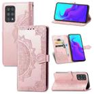 For Cubot X30 Mandala Flower Embossed Horizontal Flip Leather Case with Holder & Three Card Slots & Wallet & Lanyard(Rose Gold) - 1