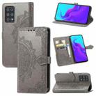 For Cubot X30 Mandala Flower Embossed Horizontal Flip Leather Case with Holder & Three Card Slots & Wallet & Lanyard(Gray) - 1