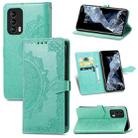 For Meizu 18 Mandala Flower Embossed Horizontal Flip Leather Case with Holder & Three Card Slots & Wallet & Lanyard(Green) - 1