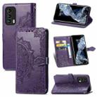 For Meizu 18 Mandala Flower Embossed Horizontal Flip Leather Case with Holder & Three Card Slots & Wallet & Lanyard(Purple) - 1