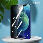 For iPhone 12 / 12 Pro 5pcs ENKAY Hat-Prince Full Coverage 28 Degree Privacy Screen Protector Anti-spy Tempered Glass Film - 1
