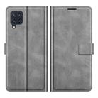 Retro Calf Pattern Buckle Card Wallet Left and Right Flip Phone Holster with Bracket Function For Samsung Galaxy M32(Grey) - 2