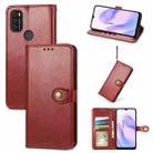 For Blackview A70 Solid Color Leather Buckle Phone Case with Lanyard & Photo Frame & Card Slot & Wallet & Stand Function(Red) - 1