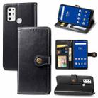 For Tone E21 Solid Color Leather Buckle Phone Case with Lanyard & Photo Frame & Card Slot & Wallet & Stand Function(Black) - 1