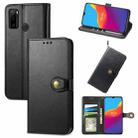 For Ulefone Note 10 Solid Color Leather Buckle Phone Case with Lanyard & Photo Frame & Card Slot & Wallet & Stand Function(Black) - 1