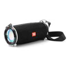 T&G TG192 LED Flashing Light Portable Wireless Bass 3D Stereo Bluetooth Speaker, Support FM / TF Card / USB(Black) - 1