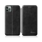 For iPhone 13 Pro Max  Integrated Voltage Retro Texture Magnetic TPU+PU Leather Case with Card Slot & Holder(Black) - 1