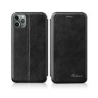 For iPhone 13 Integrated Voltage Retro Texture Magnetic TPU+PU Leather Case with Card Slot & Holder(Black) - 1