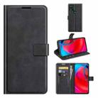 For Motorola G Stylus 5G Retro Calf Pattern Buckle Card Wallet Left and Right Flip Phone Holster with Bracket Function(Black) - 1