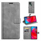 For Motorola G Stylus 5G Retro Calf Pattern Buckle Card Wallet Left and Right Flip Phone Holster with Bracket Function(Grey) - 1
