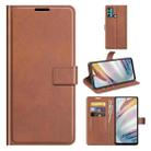 For Motorola Moto G60 / Moto G40 Fusion Retro Calf Pattern Buckle Card Wallet Left and Right Flip Phone Holster with Bracket Function(Light Brown) - 1