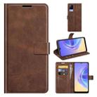 For vivo V21e / vivo Y73 2021 Retro Calf Pattern Buckle Card Wallet Left and Right Flip Phone Holster with Bracket Function(Dark Brown) - 1