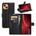 For iPhone 13 mini  Litchi Texture Horizontal Flip Protective Case with Holder & Card Slots & Wallet(Black) - 1