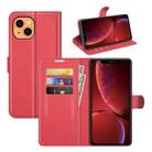 For iPhone 13 mini  Litchi Texture Horizontal Flip Protective Case with Holder & Card Slots & Wallet(Red) - 1