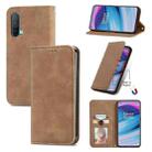 For OnePlus Nord CE 5G Retro Skin Feel Business Magnetic Horizontal Flip Leather Case with Holder & Card Slots & Wallet & Photo Frame(Brown) - 1