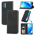 For OnePlus Nord N200 5G Retro Skin Feel Business Magnetic Horizontal Flip Leather Case with Holder & Card Slots & Wallet & Photo Frame(Black) - 1