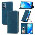 For OnePlus Nord N200 5G Retro Skin Feel Business Magnetic Horizontal Flip Leather Case with Holder & Card Slots & Wallet & Photo Frame(Blue) - 1