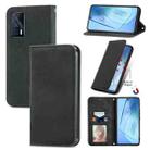 For vivo iQOO Neo 5 Retro Skin Feel Business Magnetic Horizontal Flip Leather Case with Holder & Card Slots & Wallet & Photo Frame(Black) - 1