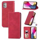 For Motorola Moto G Stylus 2021 Retro Skin Feel Business Magnetic Horizontal Flip Leather Case with Holder & Card Slots & Wallet & Photo Frame(Red) - 1