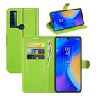 For TCL 20 SE Litchi Texture Horizontal Flip Protective Case with Holder & Card Slots & Wallet(Green) - 1